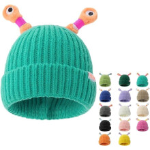 (Light Blue, One Size) 1er-Leuchtende Monster-Mütze, gestrickt, für Frauen, Mädchen