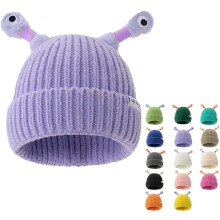(Purple, One Size) 1er-Leuchtende Monster-Mütze, gestrickt, für Frauen, Mädchen