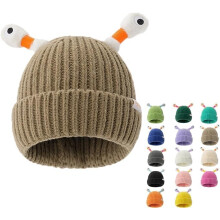 (Coffee, One Size) 1er-Leuchtende Monster-Mütze, gestrickt, für Frauen, Mädchen