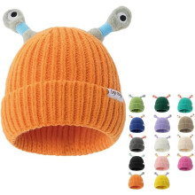 (Orange, One Size) 1er-Leuchtende Monster-Mütze, gestrickt, für Frauen, Mädchen
