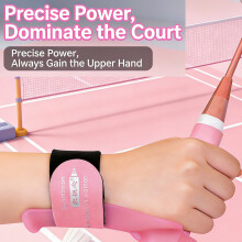 Badminton Wrist Trainer Improves Wrist Position For Better Shots And Right hand pink
