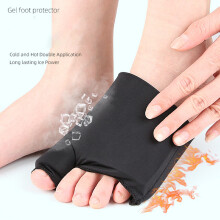Gel Cooling Heating Foot Sleeve With Nylon Fabric For Muscle Recovery Black os