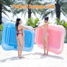 PVC Floating Pool Mat Mattress With Sprinkling Feature For Cooling Enjoyment Pink