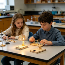 Star Light Control DIY Wooden Desk Lamp Science Experiment Set For Kids