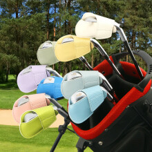 1Pc PU Leather Golf Head Cover Golf Iron Club Head Cover Waterproof Headcover Purple