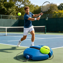 Portable Tennis Teaching Aid With filled Stand And Elastic Sphere