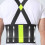 Men Work Back Support Belt Nylon Elastic Waist Strap Great for Black fluorescent ye L 1