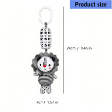 Cute Plush Infant Stroller Hanging Toy For Calming And Early Learning Support raccoon