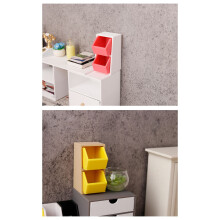 2PCS Simulation Organizer Box Miniature Furniture For 1/12 Doll House White powder