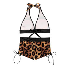Elegant Swim Shorts Set Two Piece Flexible Swimsuit Polyester Colorful flowers on  XL