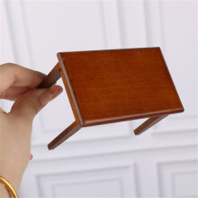 Small Wood Table And Chair Model Furniture Set For 1/12 Doll House Decoration