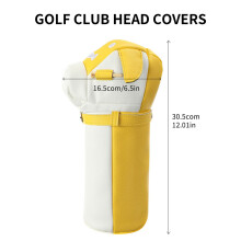 Stylish Golf Club Headcover With Animal Prints Durability Protective Headgear Black