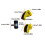 3PCS Kick Drum Cams Assembly Drum Pedal Cams Plastic Texture for Improved Grape 4