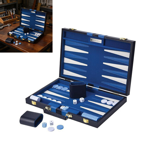 Waterproof Rolls Up Backgammon And Chesses Pack For Beach Outings And Home Use Grey 2