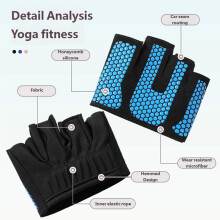 Flexible Half Finger Training Gloves With Breathable Spandex And Nonslip Dot Blue M