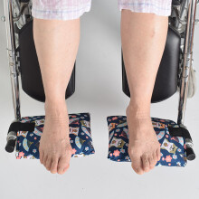 Universally Wheelchair Pedal Pad Comfortable Cotton Fabric Footrest Pad Black