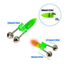 LED Night Fishing Rod Bites Baits Alarm Nonslip Clip Fishing Alerts Bells green light