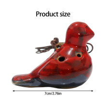 Chinese 6 Hole Ceramic Ocarina Musical Instruments For Musical Education Use 01 red