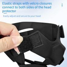 Sponge Texture Comfortable Football Head Guard Suitable for Contact Sports Black