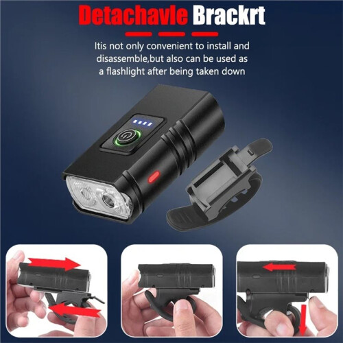 Rechargeable LED Bicycle Headlight - Waterproof, Multiple Modes, USB Charging 1