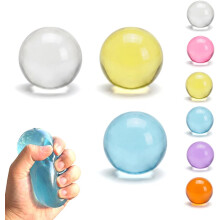 (Set B, -) 1er-Kokosöl-Stressball, blau, nicht klebrig, langsam, für Entspannung