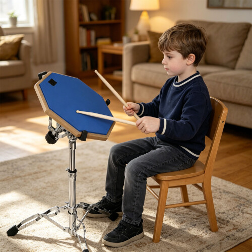 Adaptive 12 Inch Drum Pad Set Improves Rhythm Skills And Motor Control Blue