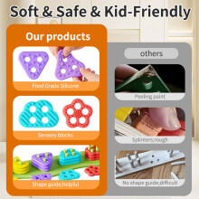 Toddler Stacking Sorting Game Toy Set Sensory Texture Design Shape Matching Toy A