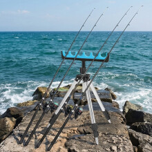 Alloy Fishing Rod Holder Bracket Fishing Ground Insert Bracket Fishing Rod Rack 6 rods