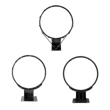 Outdoor Basketball Net Wall Mount Basketball Netting Hoop Metal Black gamespringdun1