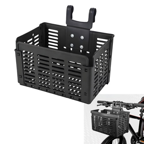 Heavy Type Bike Basket Adjustable Bicycles Front Rear Basket Oversized Foldable 1