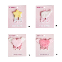 Lovely Fuzzy Star And Heart Shape Bag Accessory Perfect Gift Bag Pendant Star