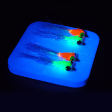 Hand Tied Fly Fishing Lures With 3D Eyes Sharply Hook For Saltwater Freshwater Green