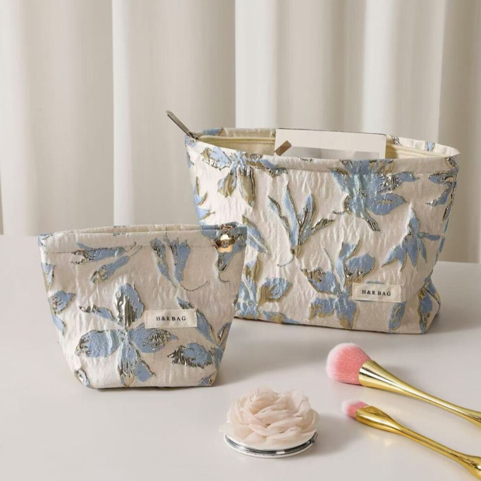 Floral Makeup Bag Practical Canvas Cosmetic Bag Travel Toiletryies Organizers L