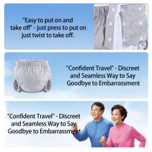 Comfortable Reusable Cotton Incontinence Underwear With Pad For Added Security Orange 2XL