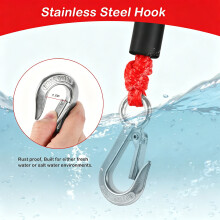 Double Hook Pull Rope 24Ft Towing Cord Pull Rope With Buoyancy Aid For Surfing