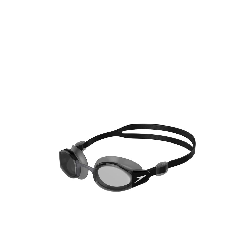 Speedo Unisex-Adult Mariner Pro Swimming Goggles | Anti-Fog, Black/White/Smoke, One Size