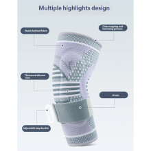 Elastic Knitted Elbow Brace With Double Side Silicone Pad For Tennis Badminton Black L