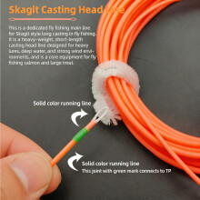 Fly Fishing Shoots Head Line Perfect For Beginner Concentrated Weight 6.3 meters 15 grams