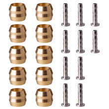 10 Pcs Olive and Barb Bh90 Insert,Hydraulic Brakes Hose Connecting Insertion Metal Replacement Accessories Kit Brake Connector Set,Replacements Acces