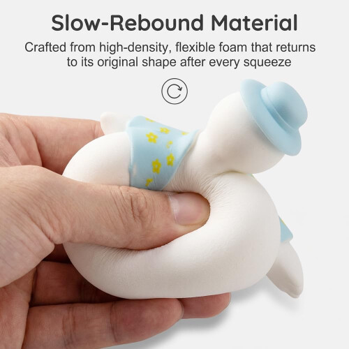 (2pcs White, -) Iso keltainen ankka squishy lelu 2