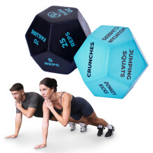 Fitness Mad Exercise Dice, 12 Sided Fitness Tool for Full Body Training, Cardio & HIIT, Ideal Fitness Accessory for Exercise Classes & Home Gym, Foam