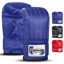 Farabi Sports Boxing punch bag mitt gloves punching boxing gloves mma training (Blue, X-Large)