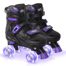 Nattork Adjustable Roller Skates for Kids Boys Girls- Teen Youth Age 6-12 8 9 10 Cool Racing Car Indoor Outdoor Gift Idea for Birthdays Christmas Pur
