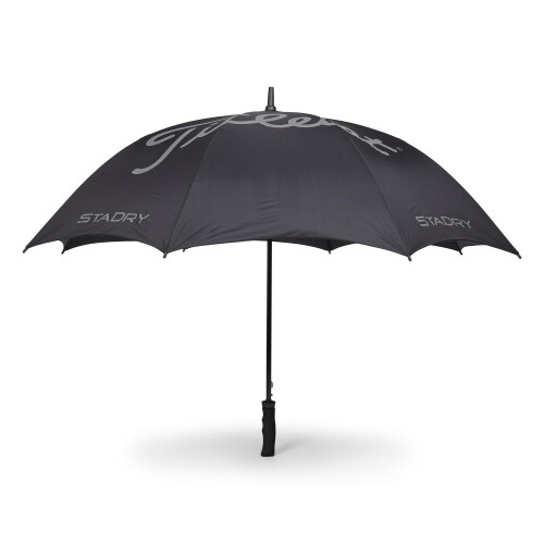 Titleist StaDry Single Canopy Golf Umbrella, Black/Grey