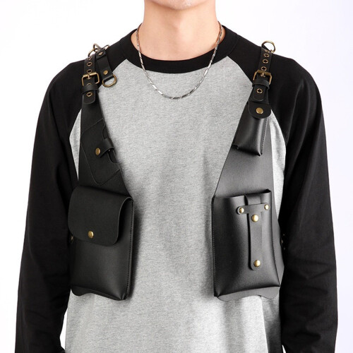 Outdoor Backpack PU Leather Shoulder Bag Suitable for Various Activity Use Brown