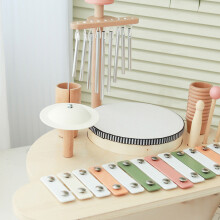 Hanmdade Educational Wooden Music Toy For Children Drum And Xylophone Play Set