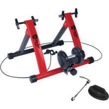 Velo Pro Magnetic Turbo Trainer Variable Resistance Indoor Bike Trainer for Road and Mountain Bicycles (Red)