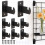 12 Pcs Gridwall Mount Brackets, Metal Grid Wall Panel Display Hooks with Screws, Space Saving Grid Hangers 3