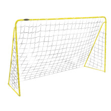 Kickmaster Premier Football Goal 8Ft - Powder Coated Steel Frame, Ultra Strong 3 ply High-Density Netting - Perfect for Outdoor Soccer Play - Ideal f