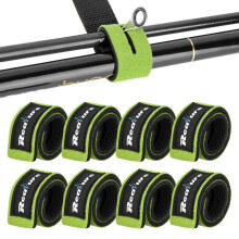 Realure 8 Pcs Fishing Rod Straps Adjustable Neoprene Ties Straps Elastic Fishing Rod Belt Ties for Fixed Fishing Rods Gear Strap Spinning Rod Sea Rod